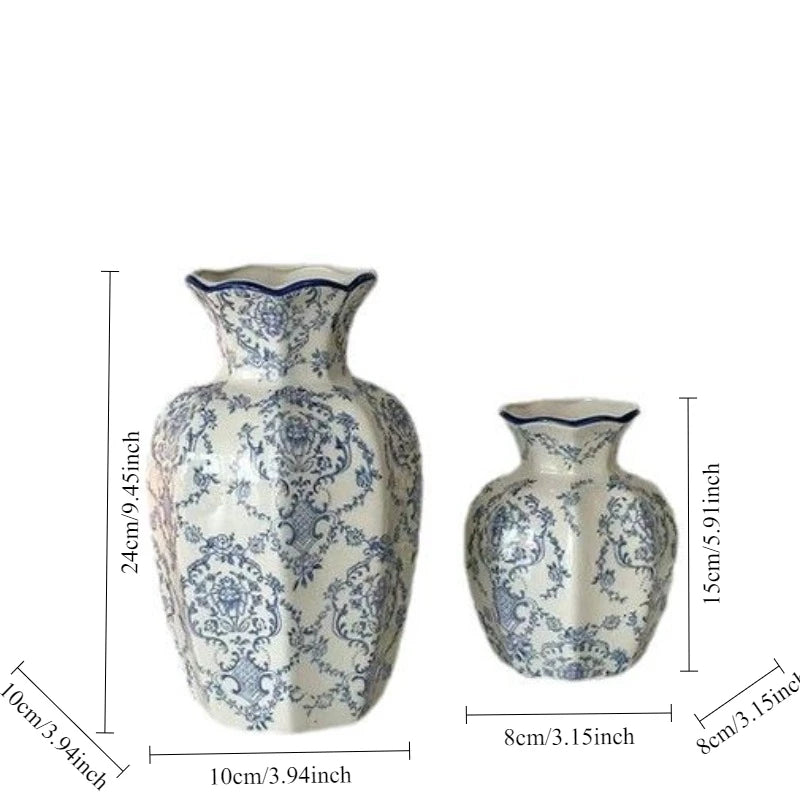 Hand-Painted Blue and White Porcelain Vase – vase photo 6