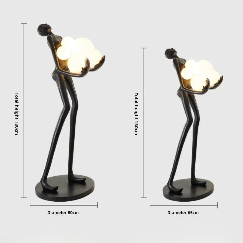 Humanoid Floor Lamp Sculpture Design Exhibition Hall Decoration Living Room Lobby Hall Lamp Styling Lamp Halloween BedroomLamp