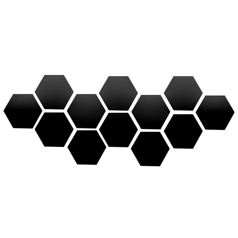 3D Mirror Wall Stickers Nordic Style Acrylic Hexagon Mirror Sticker Decal Removable Mural for DIY Home Living Room Wall Decors