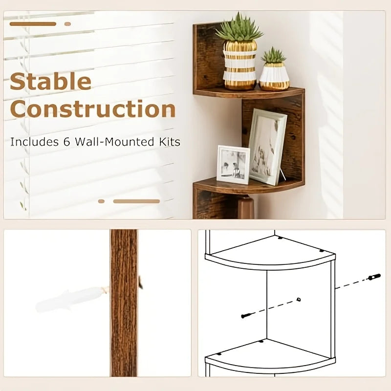 Rustic Corner Floating Shelf