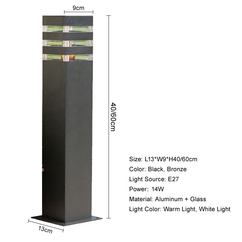 Aluminum Path Bollard Light