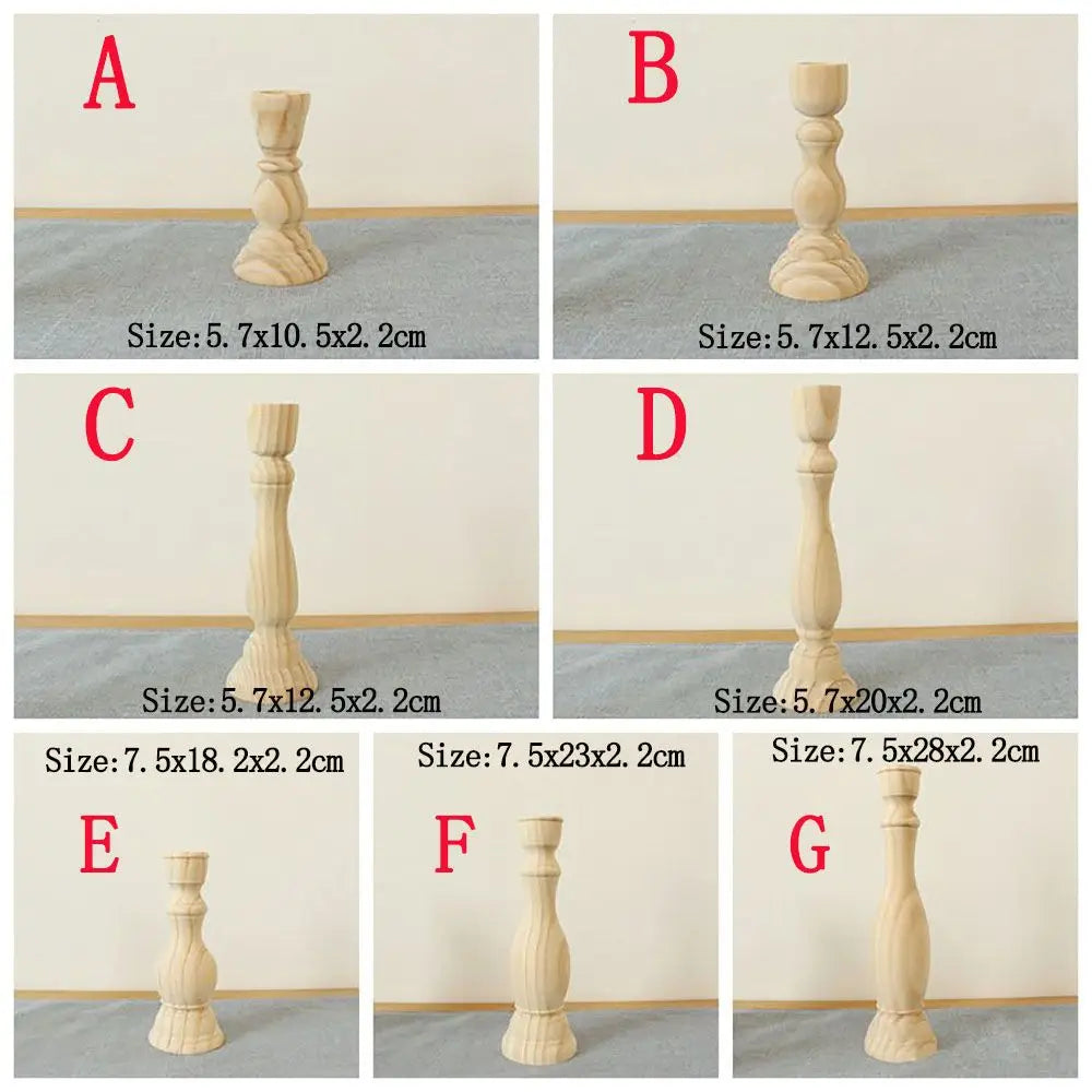 Unfinished Turned Candlestick