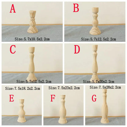 Unfinished Turned Candlestick
