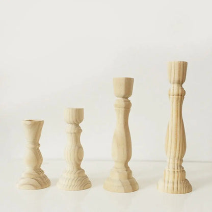 Unfinished Turned Candlestick