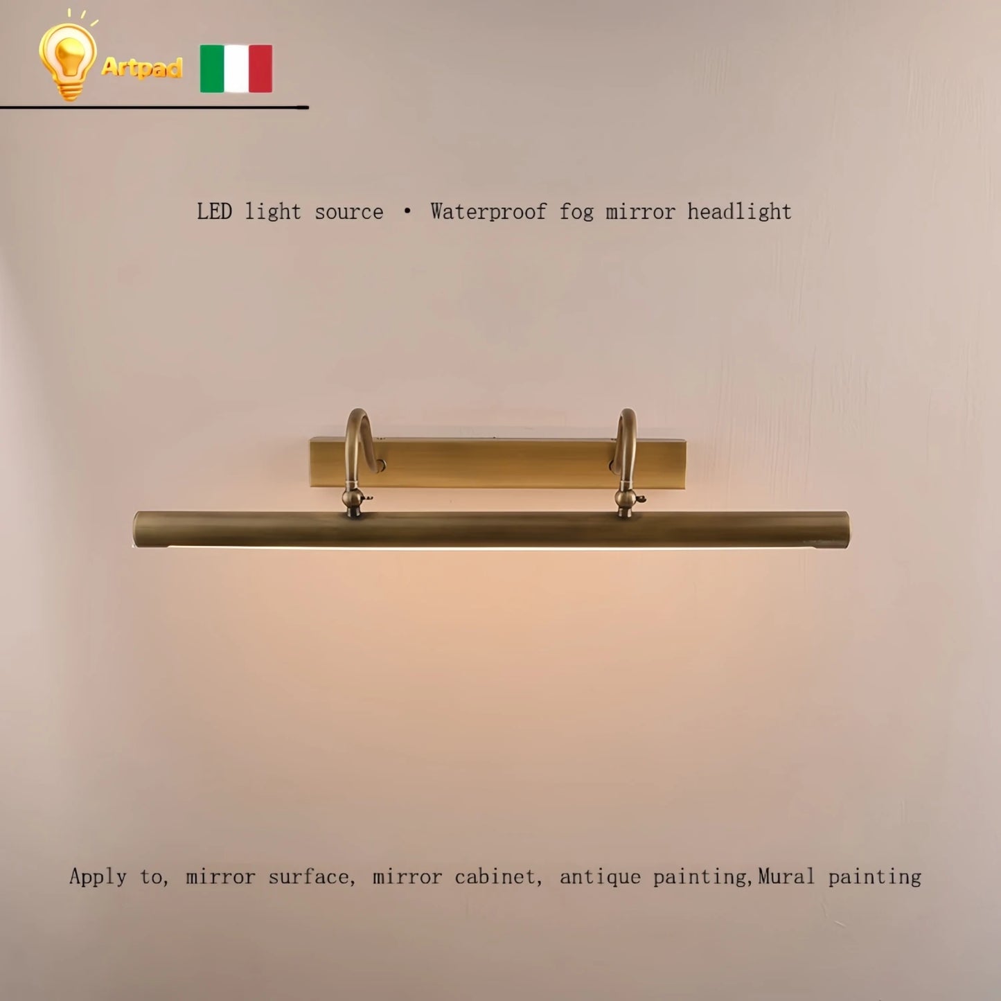 Nordic Makeup Mirror Front Light Wall Lamp Copper for Bathroom Vanity Light Washstand Porch Restroom Hallway Gallery Wall Sconce