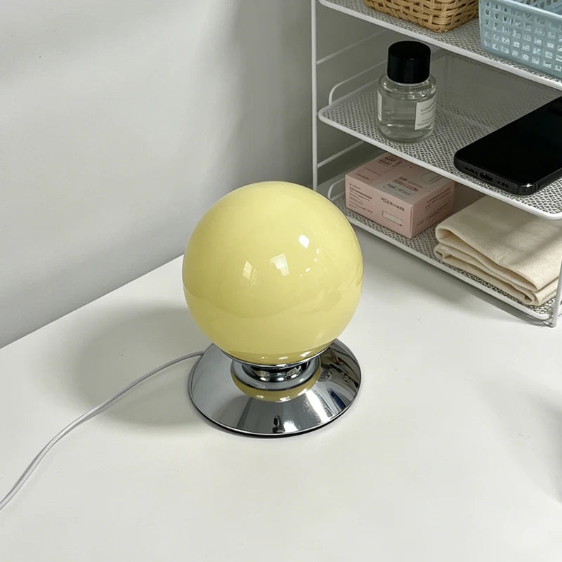 Globe Spire Glass Table Lamp in Buttercup