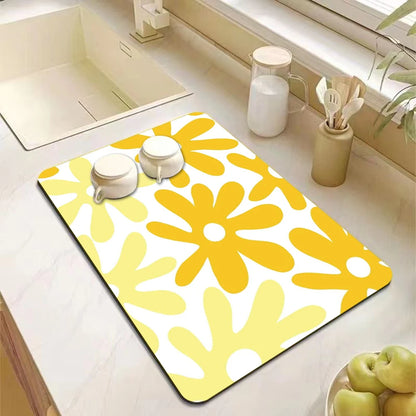 Printed Dish Drying Mat