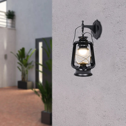 Rustic Black Lantern Wall Sconce – wall light photo 2