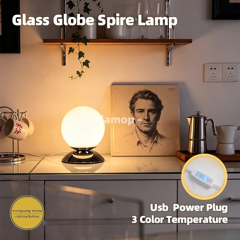 Globe Spire Glass Table Lamp – table lamp photo 5