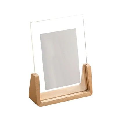Acrylic U Shape Wood Photo Frame – 10.2 x 15.2cm, Oak Portrait