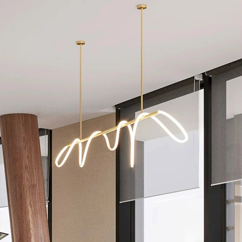 Nordic home decor line Chandeliers for dining room lustre pendant lights hanging lamps for ceiling Light fixture indoor lighting