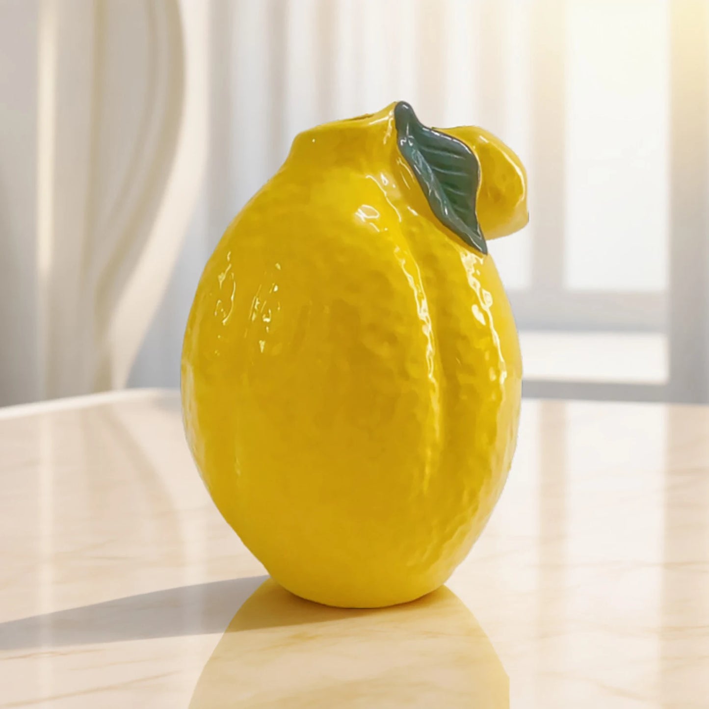 Lemon Ceramic Vase Nordic Ins Feng Shui Cultivation Flower Vase Home Fresh Desktop Decoration Crafts Home DIY Decor