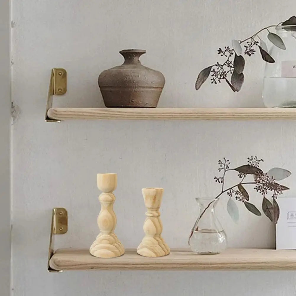 Classic Wood Candlestick