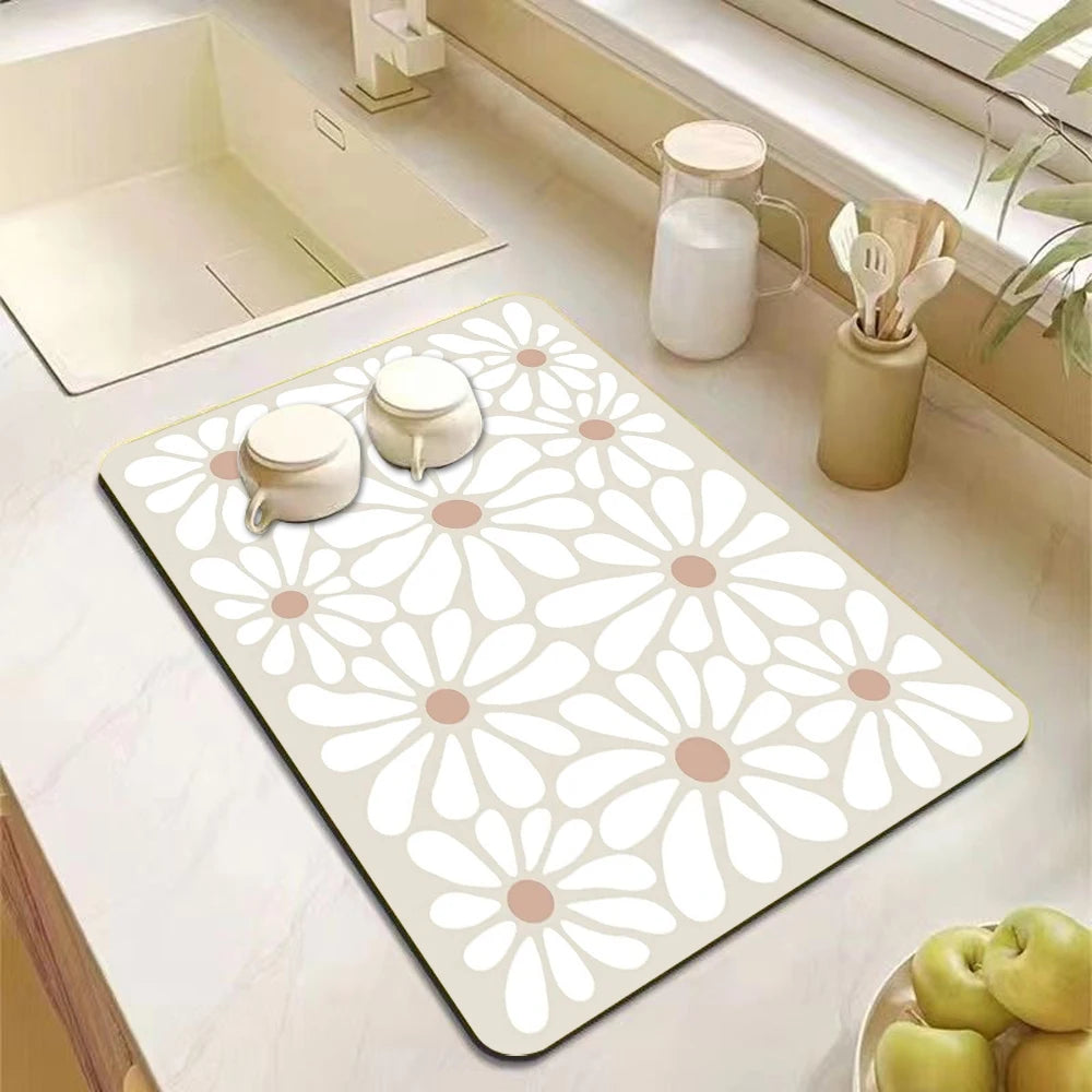 Printed Dish Drying Mat