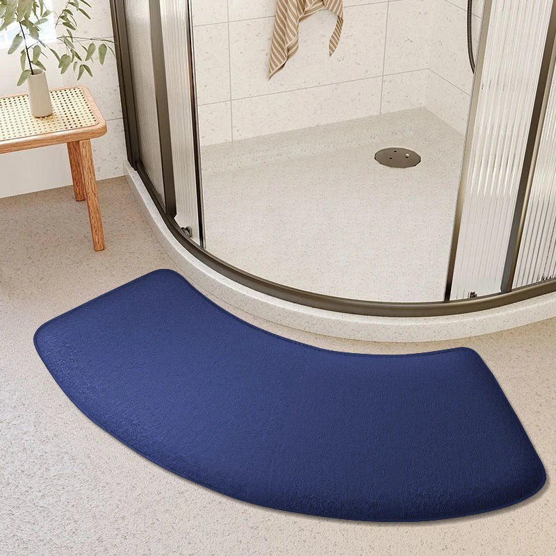 Thickened bathroom absorbent mat curved shower room door mat toilet bathroom foot mat non-slip mat entrance mat