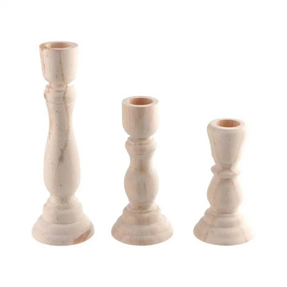Unfinished Turned Candlestick