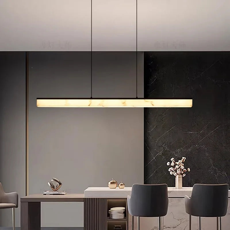 Nordic Luxury Pendant Light Modern Minimalist Pendant Light Designer Style for Office Study Dining Areas Faux Marble Chandelier