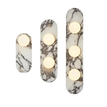 Natural Marble Glass Shade Wall Lamp – wall light photo 7