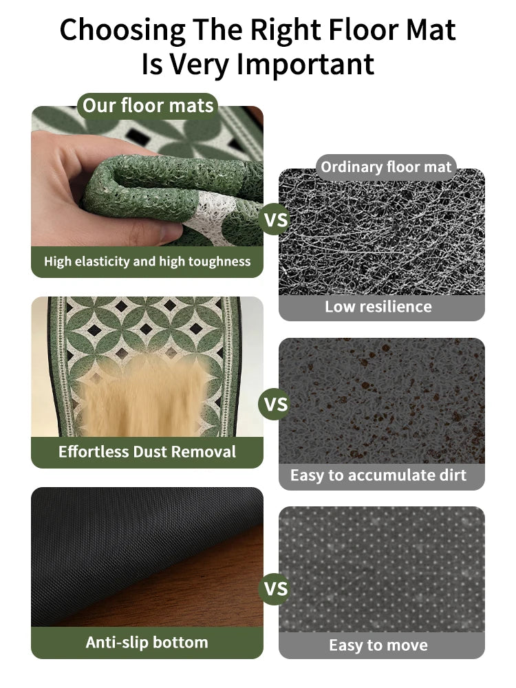 Nordic Geometric Semicircle Doormat Non Slip Wire Loop Entrance Mat Half Round Welcome Carpet Washable Front Door Rug Home