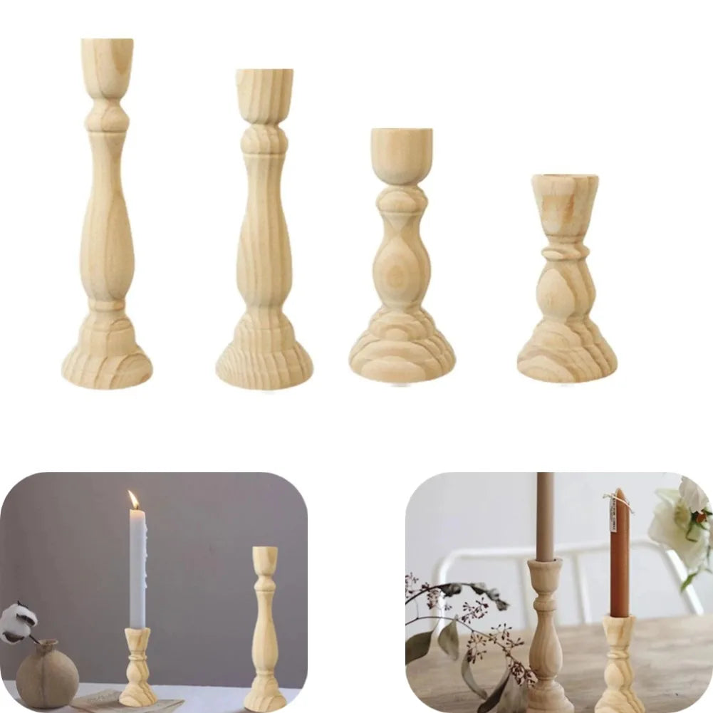 Classic Wood Candlestick