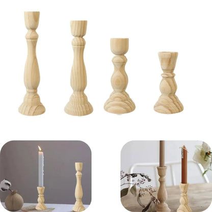 Classic Wood Candlestick