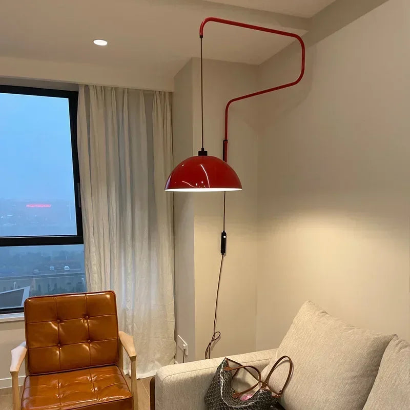 Rotatable Wall Lamp Nordic Led Long Arm Wall Lamp with Plug for Dining Room Bedroom Parlor Restaurant Decor Designer Wall Light