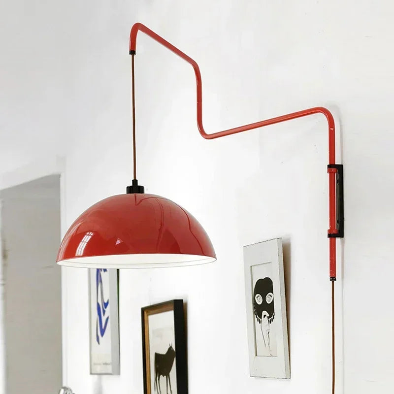 Rotatable Wall Lamp Nordic Led Long Arm Wall Lamp with Plug for Dining Room Bedroom Parlor Restaurant Decor Designer Wall Light