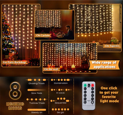 USB Remote Fairy Curtain Lights – string lights photo 6