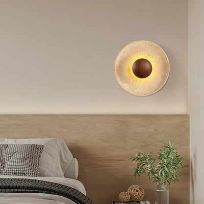 Travertine Stone LED Wall Sconce – wall light photo 6
