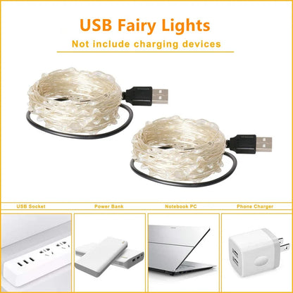 USB Copper Wire Fairy Lights – string lights photo 4