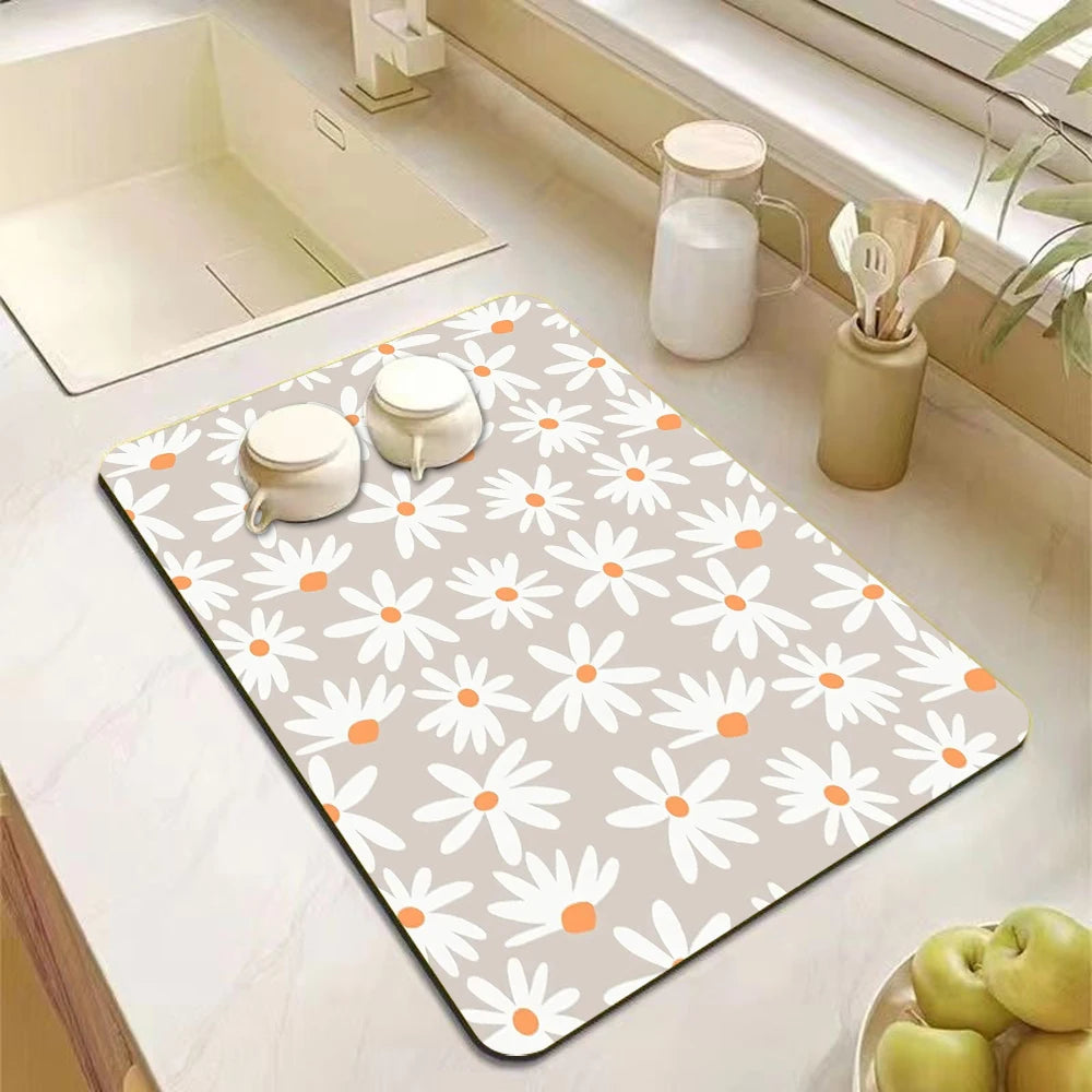 Printed Dish Drying Mat