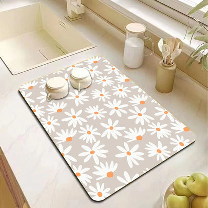 Printed Dish Drying Mat