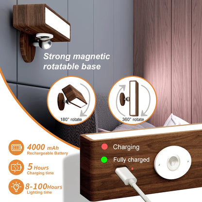Magnetic Walnut Reading Lamp – wall light photo 7