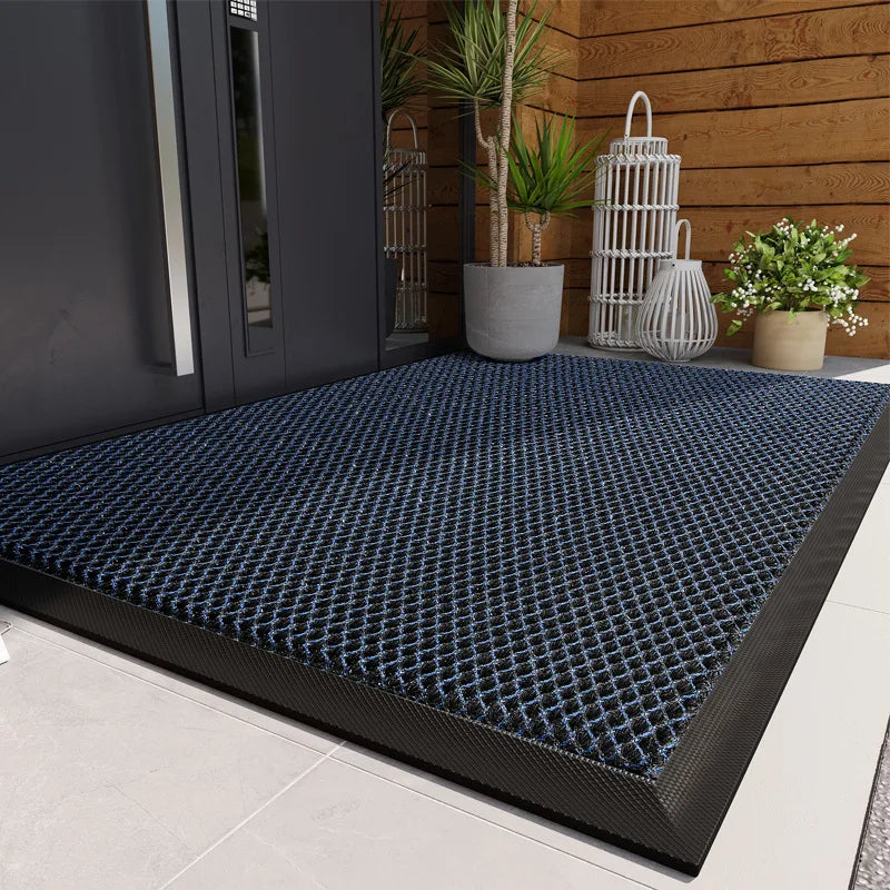 Heavy Duty PVC Dirt Trapper Doormat in Blue