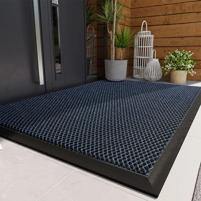 Heavy Duty PVC Dirt Trapper Doormat in Blue