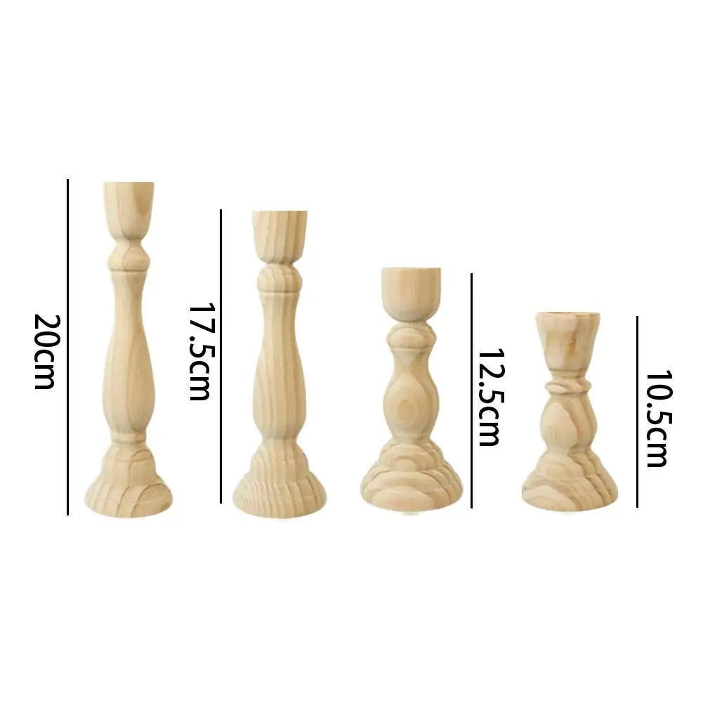 Classic Wood Candlestick