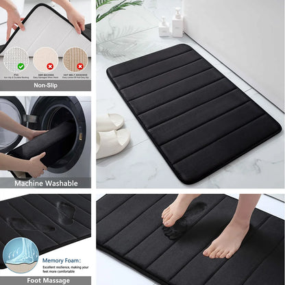 Memory Foam Microfiber Bath Mat Set – bath mat photo 6