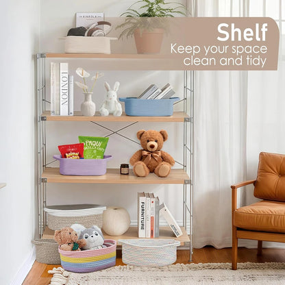 Small Woven Rope Storage Basket – storage basket photo 3