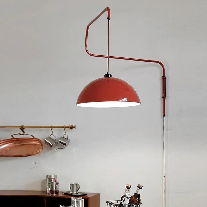 Rotatable Wall Lamp Nordic Led Long Arm Wall Lamp with Plug for Dining Room Bedroom Parlor Restaurant Decor Designer Wall Light