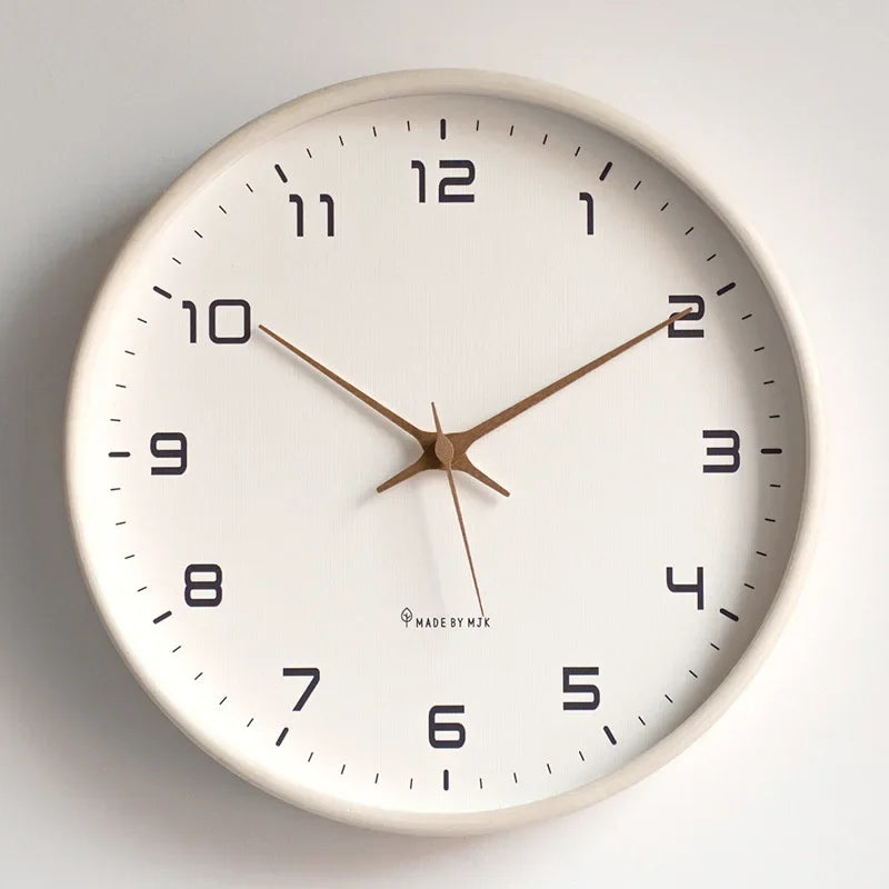 Nordic European Style Wooden Wall Clock Modern Design Nordic Minimalis Wood Mute Wall Clock Living Room Kitchen Home Decoration