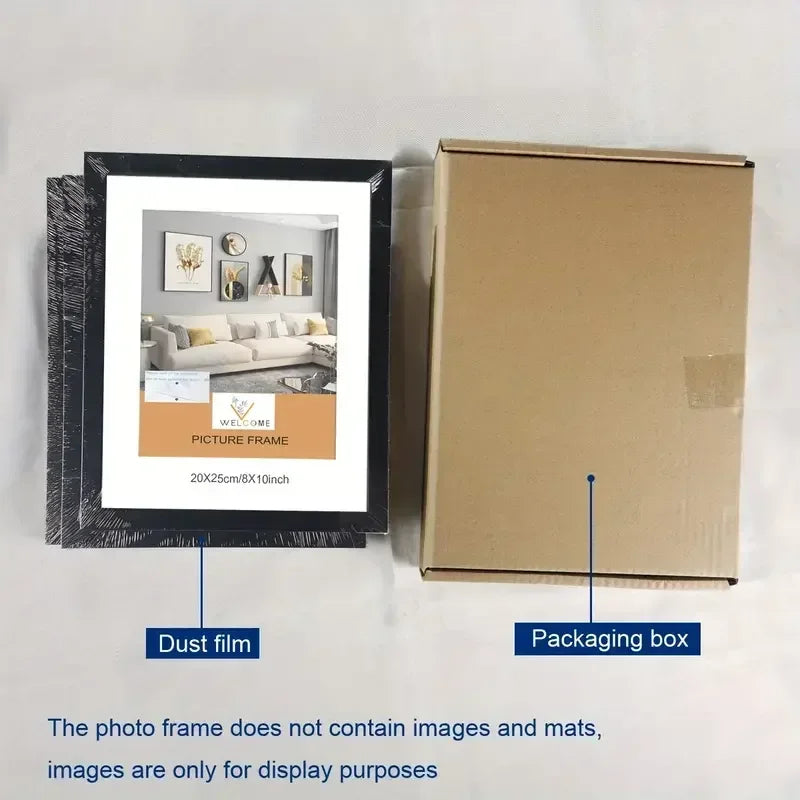 3pcs Black White Apricot A4 A3 Solid Wood Photo Frame Mounted on The Wall or Desktop Poster Frame Comes with Hardware