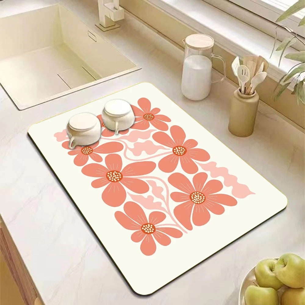 Printed Dish Drying Mat