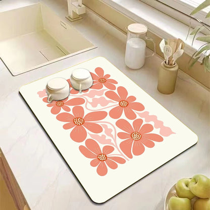 Printed Dish Drying Mat
