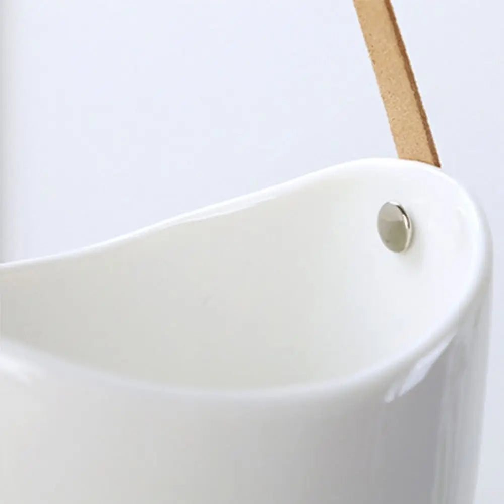 Creative White Ceramic Hanging Flower Pot Succulent Plant Flower Pot Home Wall Decoration Flower Pot