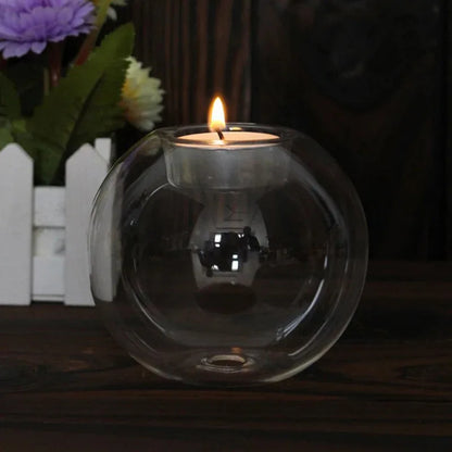 Round Glass Tealight Holder