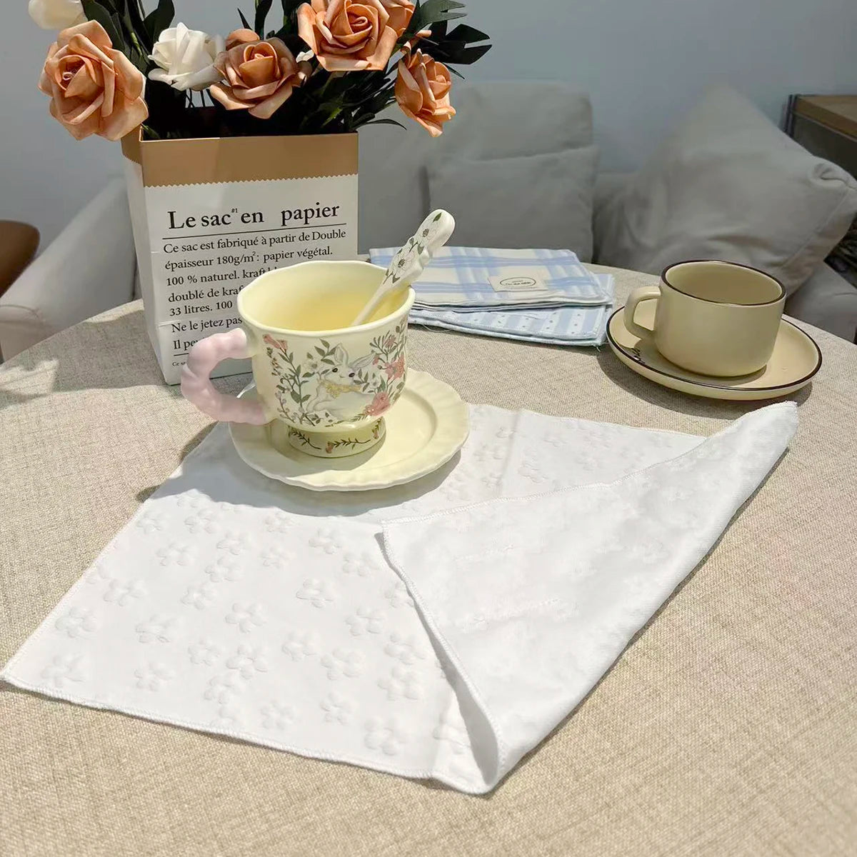Embroidered Cotton Placemat