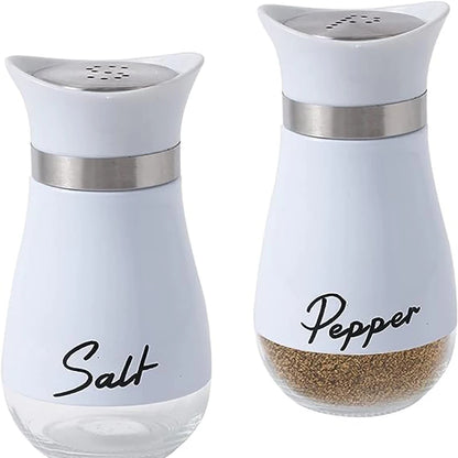 Glass Salt and Pepper Shakers in Alabaster