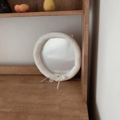 Fabric Framed Hanging Wall Mirror – wall mirror photo 6