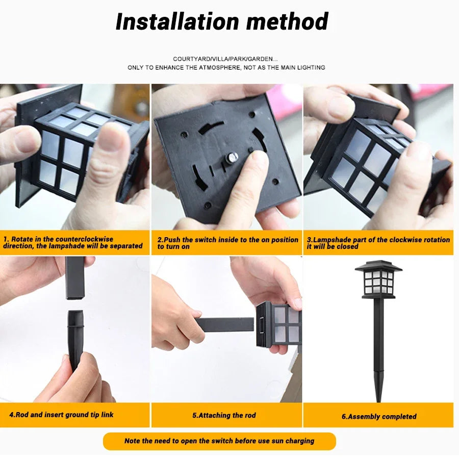 Solar Pagoda Path Lights