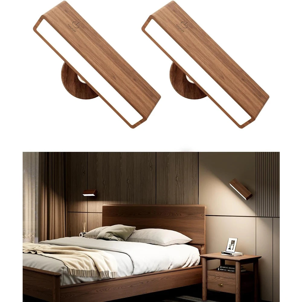 Magnetic Walnut Reading Lamp – wall light photo 5